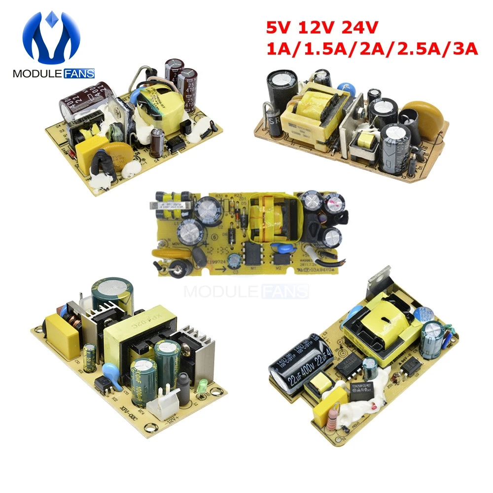 AC-DC 100V-240V to 5V 2A/2.5A 12V 1A/2A/3A 24V 1.5A Switch Power Supply Module Overvoltage Overcurrent Short Circuit Protection