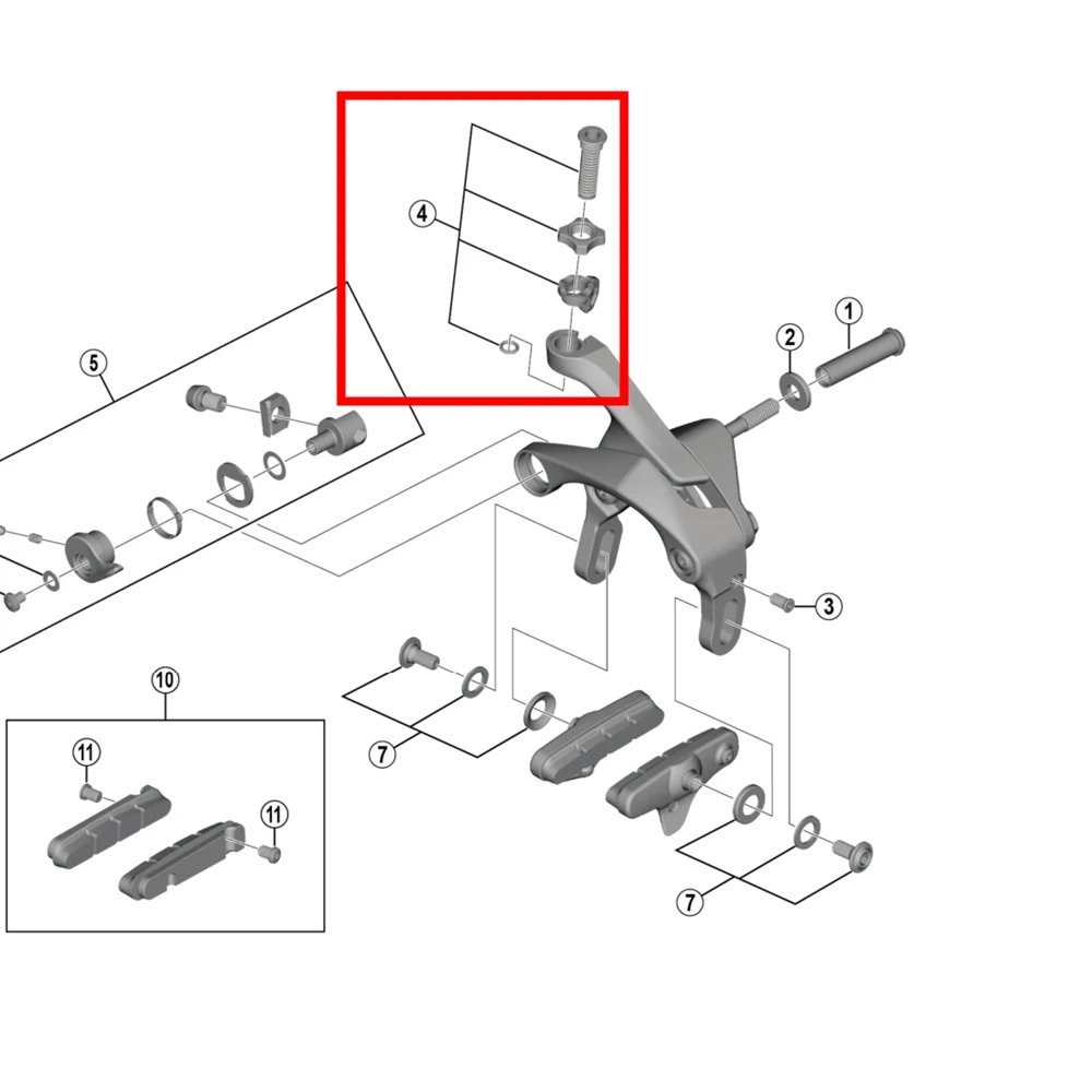 Shimano BR-6800/9000/R7000/R9100/R8000 Road Bike Brake Cable Adjusting Bolt Unit Y8PP98010 Y8L298010 Y8ZJ98020