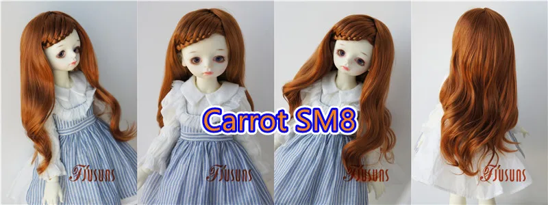 Jusuns Doll Wig JD204 6-7' 7-8' 8-9' 9-10' Long Lady Braids Wave 1/6 1/4 1/3 YOSD MSD SD Blythes Synthetic Mohair BJD Hair