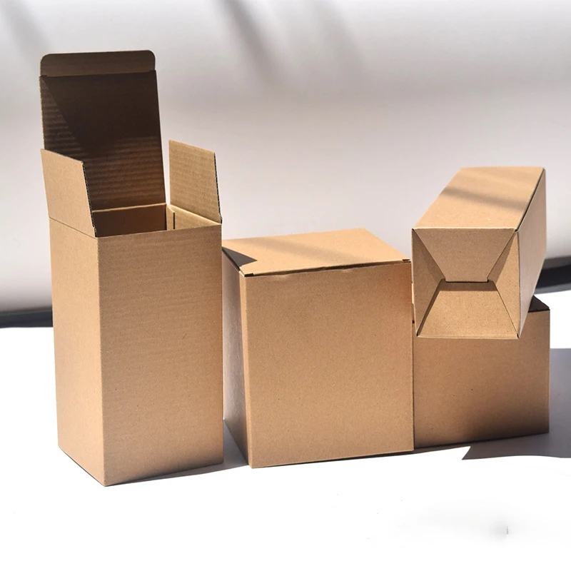 More Sizes Gift Cardboard Box 3-Layers Corrugated Packing Box Kraft Paper Mailing Box Express Shipping Carton Box 10Pcs/lot