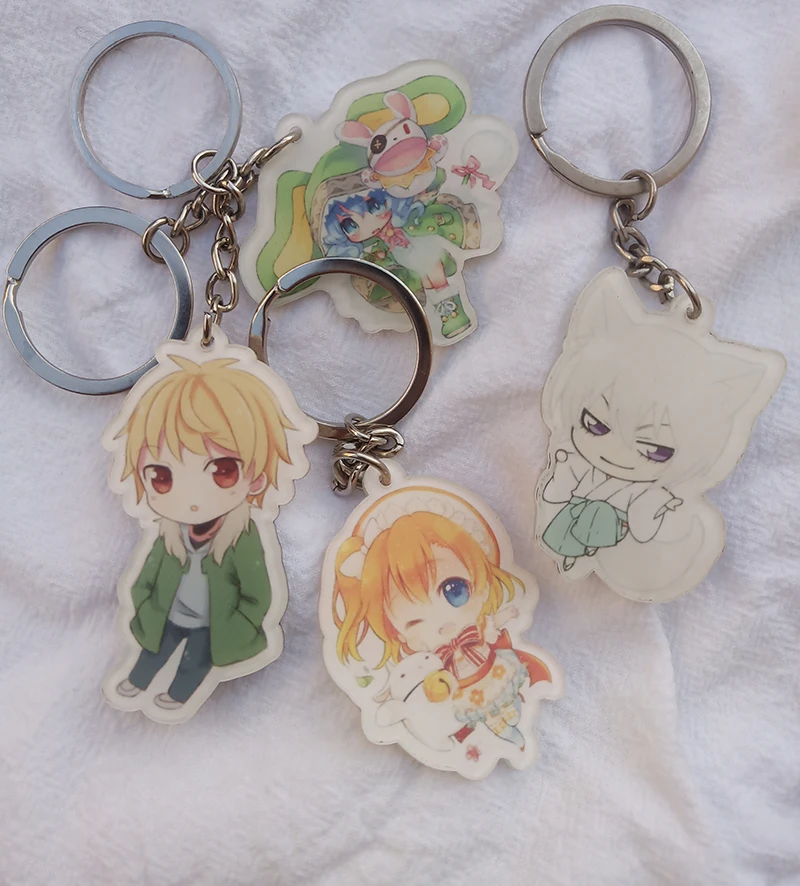 30pc/set anime pendant Mixed Styles Hetalia SAO Sakura Card Noragami Many Kinds keyrings Keychain