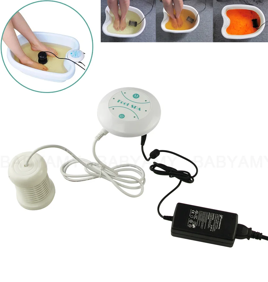 1Set Detox Machine Ion Cleanse Ionic Detox Foot Bath Aqua Cell Spa Machine Footbath Massage Detox Foot Bath Arrays Aqua Spa