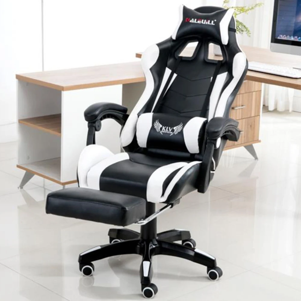 Silla de Gaming para el hogar y la Oficina, sillón de ordenador de alta calidad, asientos de salón perezosos, reclinable con pie