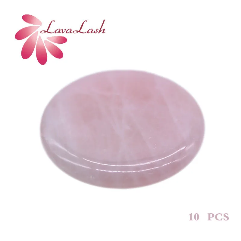 10 pcs Round Jade Stone Eyelash Glue Tray Adhesive Pad Bracket Eyelashes Glue Pad Holder for Eyelash Extension Beauty shop