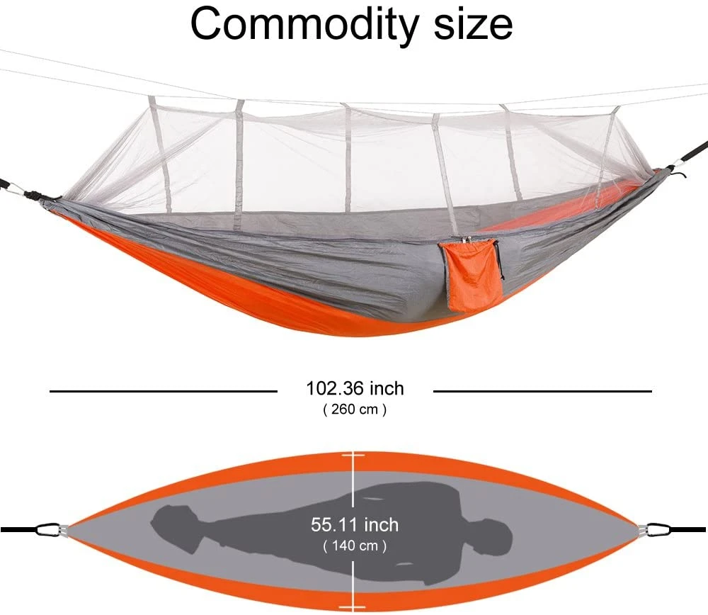 Camp Hammock Outdoor Furniture Mosquito Net 260*140cm Hammock Camping Hanging Sleeping Bed Swing Portable Double Chair