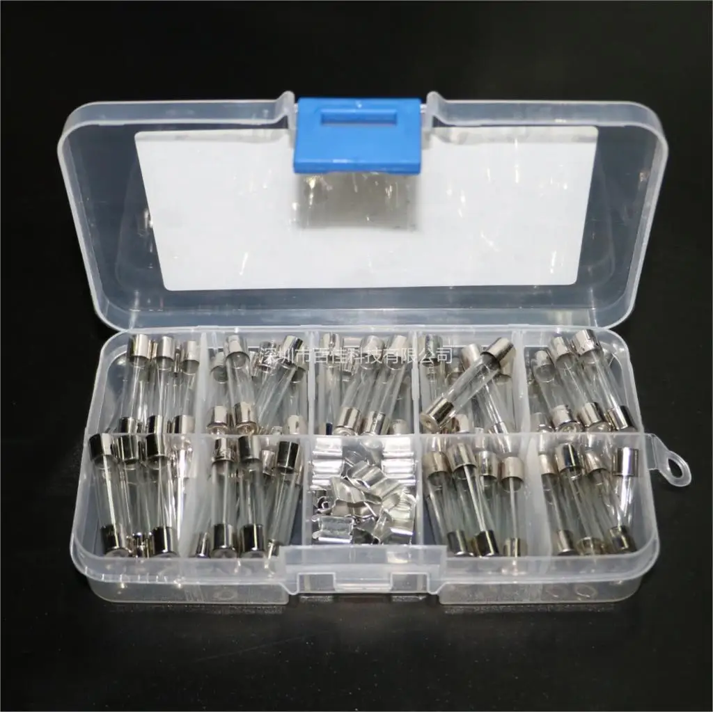 82Pcs 6x30 glass fuse set 250V high quality fuse boxed 9 kinds specifications × 8Pcs