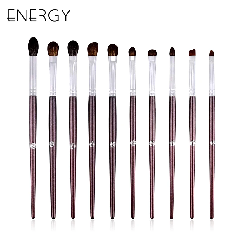 Energy Eye Makeup Brushes Handmade Nature Hair Eyeshadow Brush Set For Blending Shading Eyelash Liner Eyebrow Eye Brushes Kit