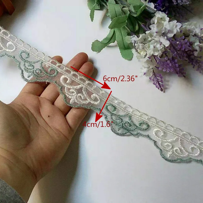 3 metri turchese maglia ricamata fiore pizzo finiture per divano sedia cuscino tessili per la casa finiture nastro accessori per cucire