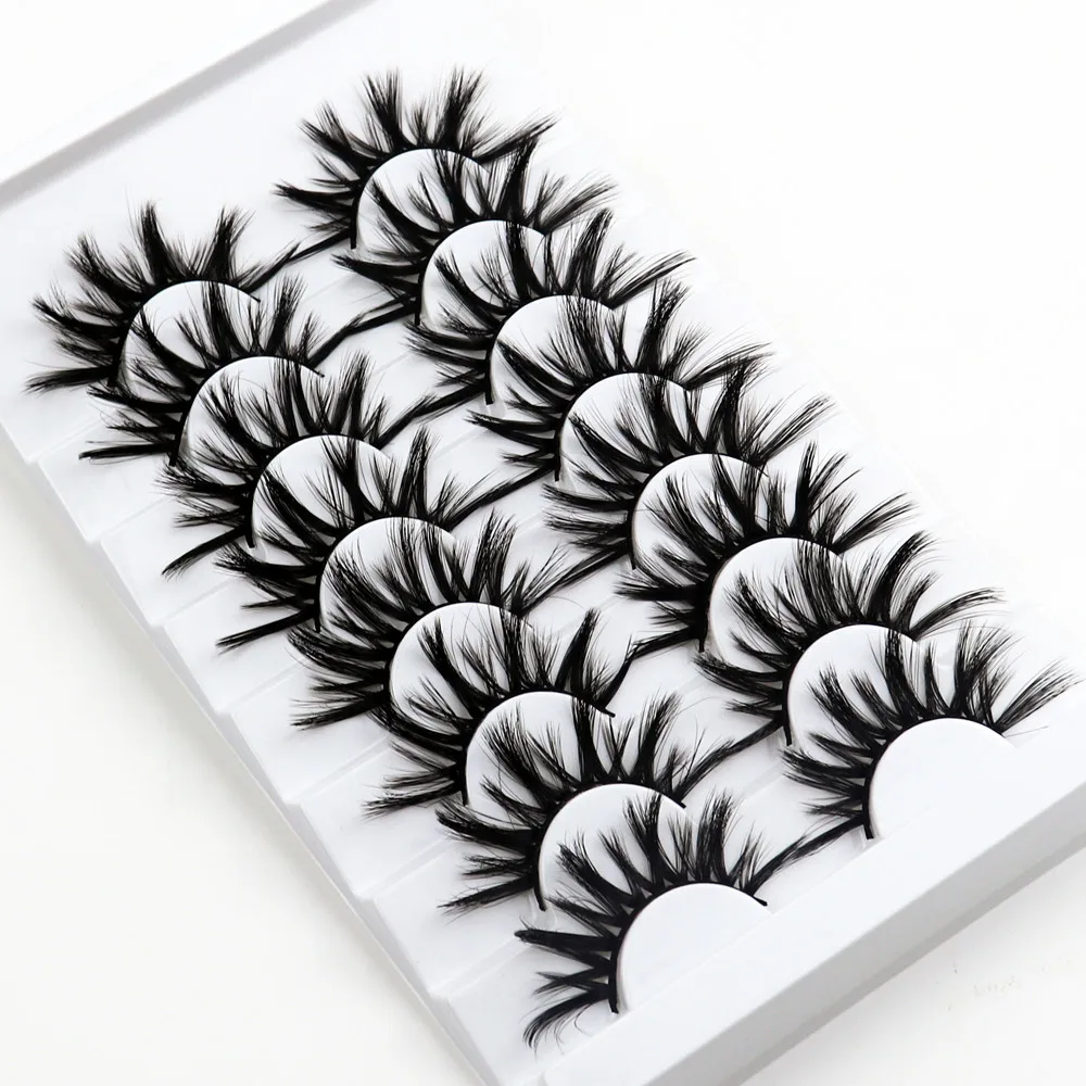 IEEYEEY 5/ 8 pairs natural eyelashes 3D dramatic mink eyelashes soft and long false eyelashes Makeup Eyelash Extension