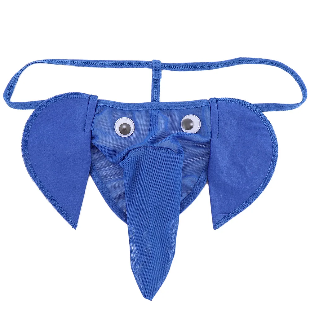 4 Colors G-Strings Sexy Man Elephant Shape Special Gifts Role Play Underwear High Quality T-back Lingerie Briefs