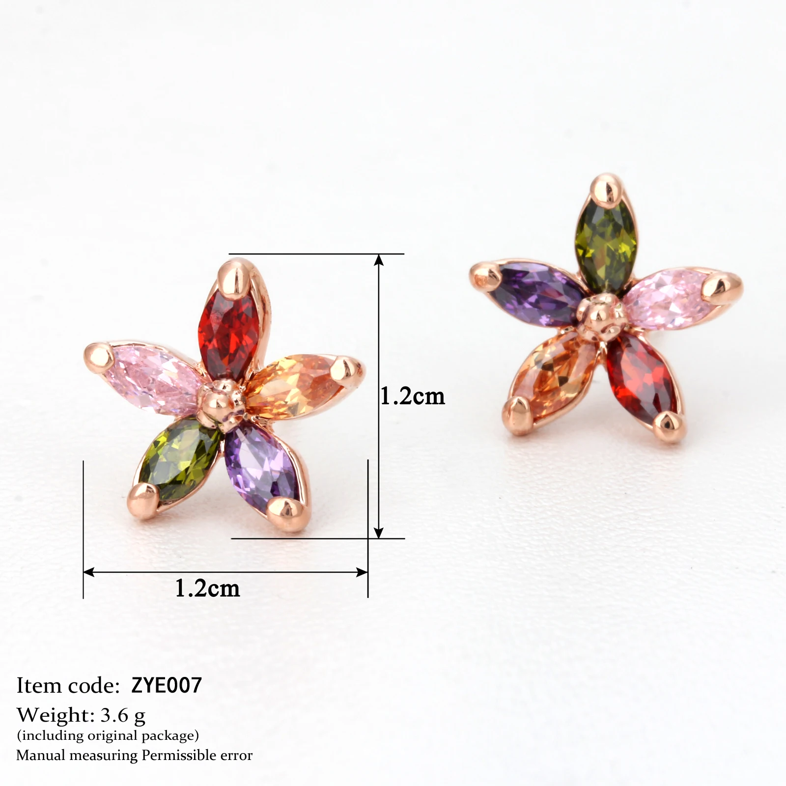 Top Quality Wintersweet Rose Gold Color Stud Earrings Genuine Austrian Crystal ZYE062 ZYE007 ZYE008