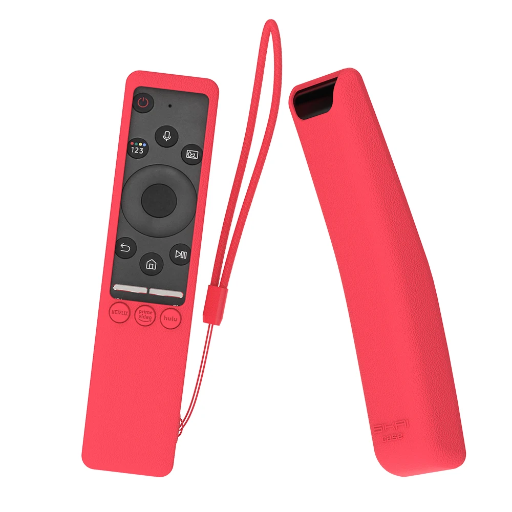 SIKAI Funda protectora de silicona para Samsung BN59-01312A BN59-01329A QLED 8K TV OneRemote cubierta de batería antideslizante con bucle remoto