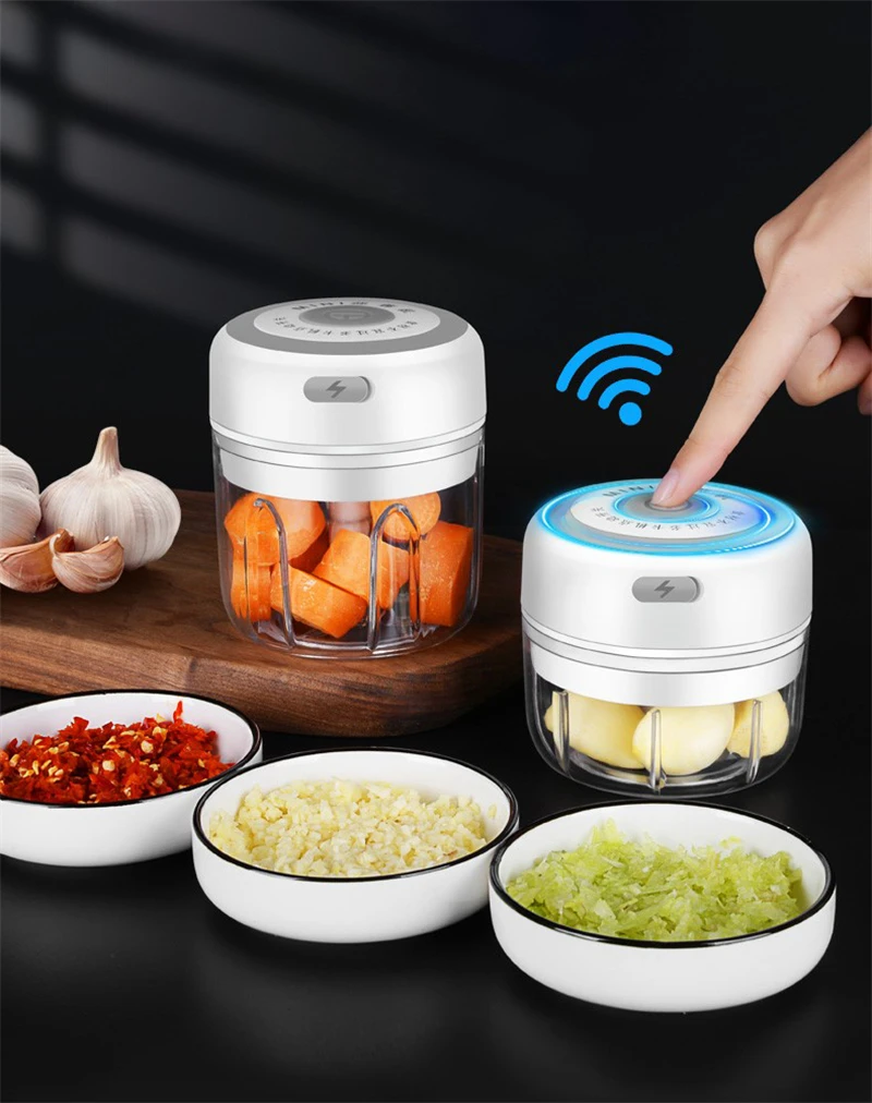 Electric Kitchen Chopper Garlic Masher Meat Grinder Mini Food Garlic Vegetable Chopper Crusher Rechargeable Food Processor