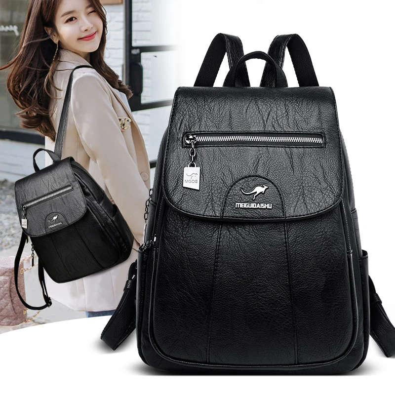 Brand Designer Bag Ladies Backpack High Quality Leather Travel Back Pack Large Capacity School Bags Shoulder Bags For Women 2024