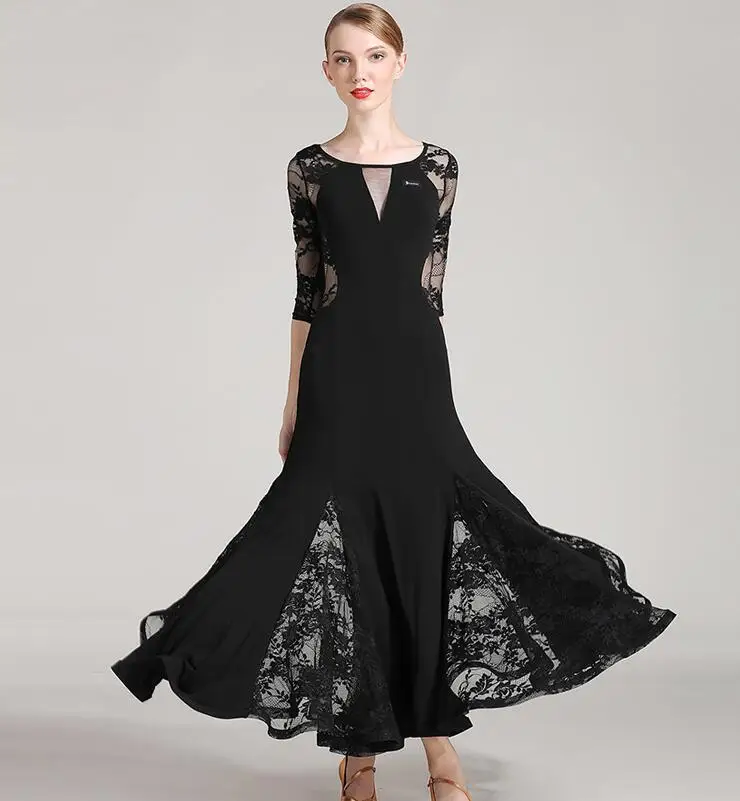 

Ballroom Dance Dresses American smooth dress Black Tango Waltz dress Women Ballroom Dance purple green red blue blackS7008