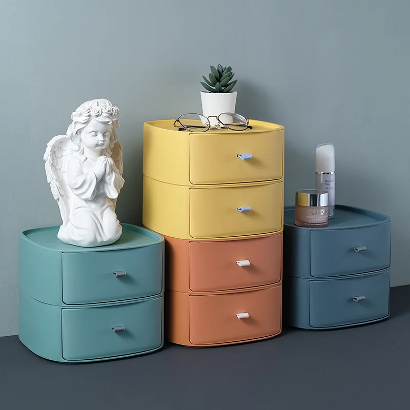 Desktop Storage Box 2pcs /Set Student Stationery Small Desk Sorting Artifact Rack for Office