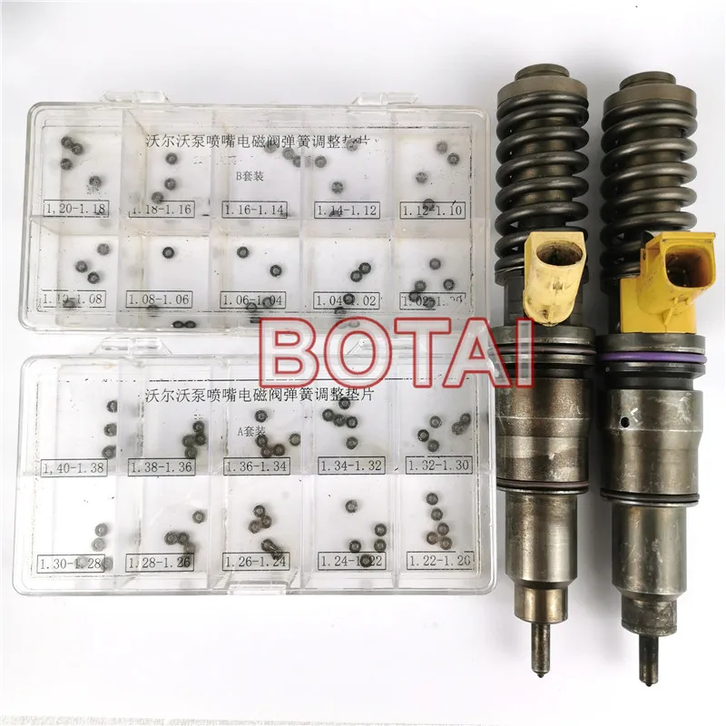 Diesel common rail unit injector EUI injector solenoid spring adjust shims for DELPHI VOLVO E1 E3 two pin and four pin injetor