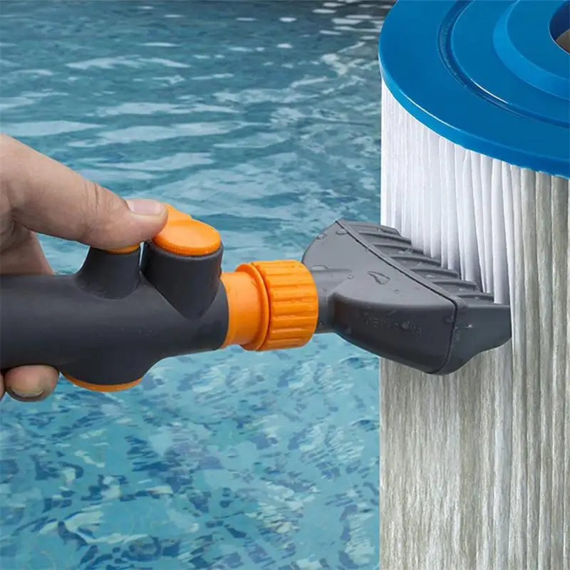 Swimming Pool Cleaning Brush Filter Jet Cleaner Hot Tub Handheld Cleaning Brush Bathtub Spa Water Filter Comb Flushing Tool