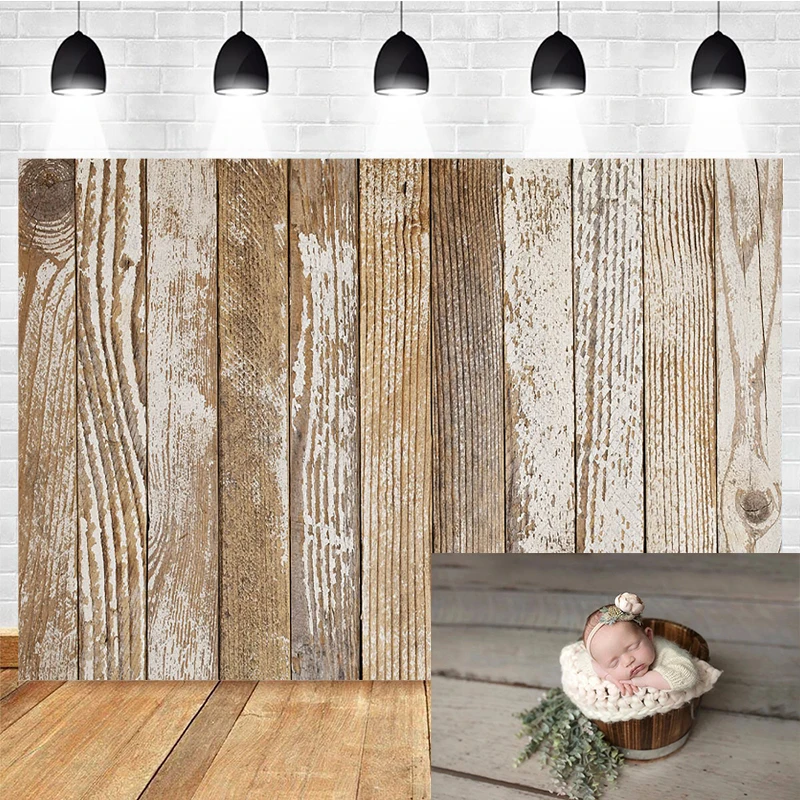 Mocsicka White Wooden Board Texture Vintage Photography Backdrops Baby Shower Newborn Backgrounds For Food Pet For Photo Studio