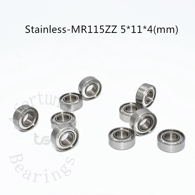 

Stainless steel bearing SMR115ZZ 10 Pieces 5*11*4(mm) antirust metal sealed High speed Mechanical equipment parts