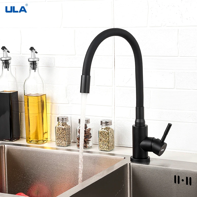 ULA Flexible Spout Kitchen Faucet Stainless Steel Kitchen Mixer Tap Hot Cold for Kitchen Sink Kitchen Faucet Nozzle Sink Mixer