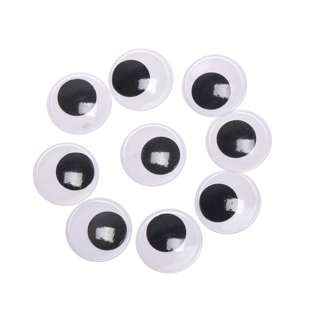 100Pcs/Pack Plastic Doll Eyes DIY Dolls Stuffed Toys Eye Puppet Dinosaur Eyes Not Self-adhesive Plush Doll Accessories