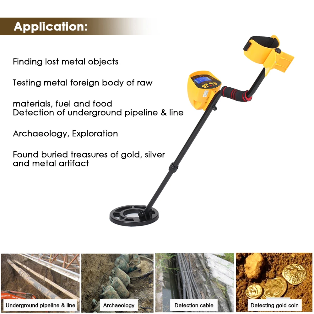 Metal Detector MD3010II Underground  High Sensitivity  Gold Digger Treasure Hunter  Metal Finder Treasures Seeking Tool