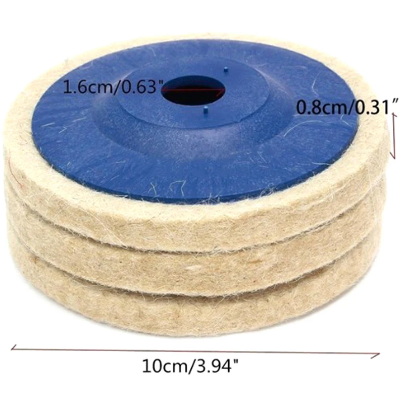 

HOT ! 100mm wool polishing wheel buffing pads angle grinder wheel felt polishing disc Polisher