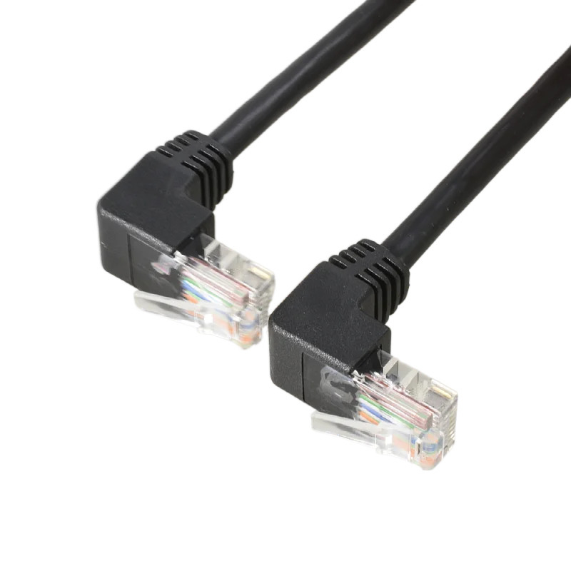 

Double Elbow Down & Up Angled 90 Degree cat5e 8P8C UTP Cat 5e Ethernet Network Cable RJ45 Lan Patch Cord