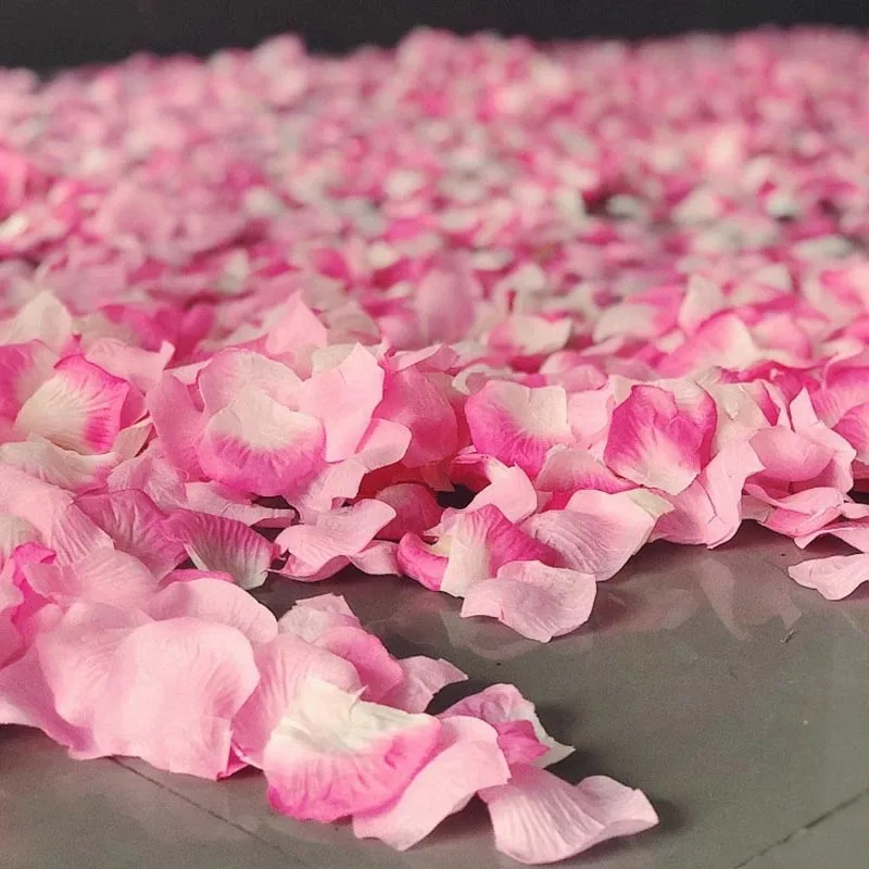 500pcs Artificial Silk Rose Flower Petals Leaves Wedding Ceremony Gift Wrap Stuffers Decorations Rose Petals White Valentine 50%