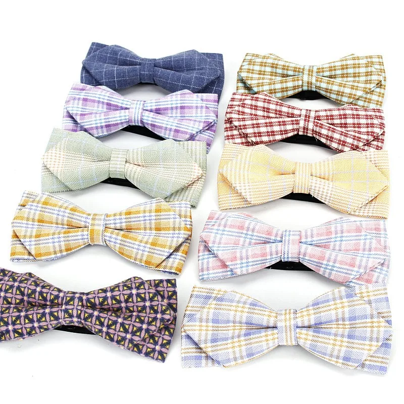 New Men Bowtie Fashion Classic Plaid Jk Ribbon Neckwear Adjustable Mens Gifts Bow Tie for Wedding England Style Ties Accessories