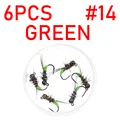 6 piezas talla 14 verde