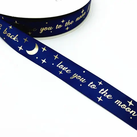 25 mm marinblått högkvalitativt bronsband polyestersatin presentinslagning bröllopsdekoration hårrosetter gör-det-själv 10 best sales marinblått band - №5