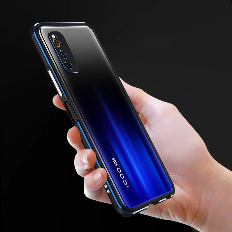 phone case+ carmera Protector For Vivo iqoo neo 3 5 Lite Aluminum metal bumper Frame Slim Cover