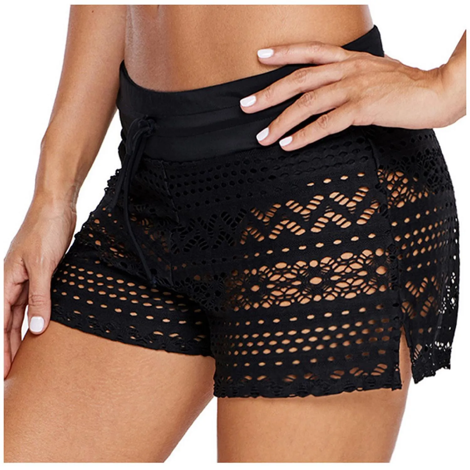 Bikini 2021 Briefs Swimwear Women Ladies Black Lace Shorts Ladies Boxer Shorts Hot Spring Swimming Trunks Large size 3xl Panties