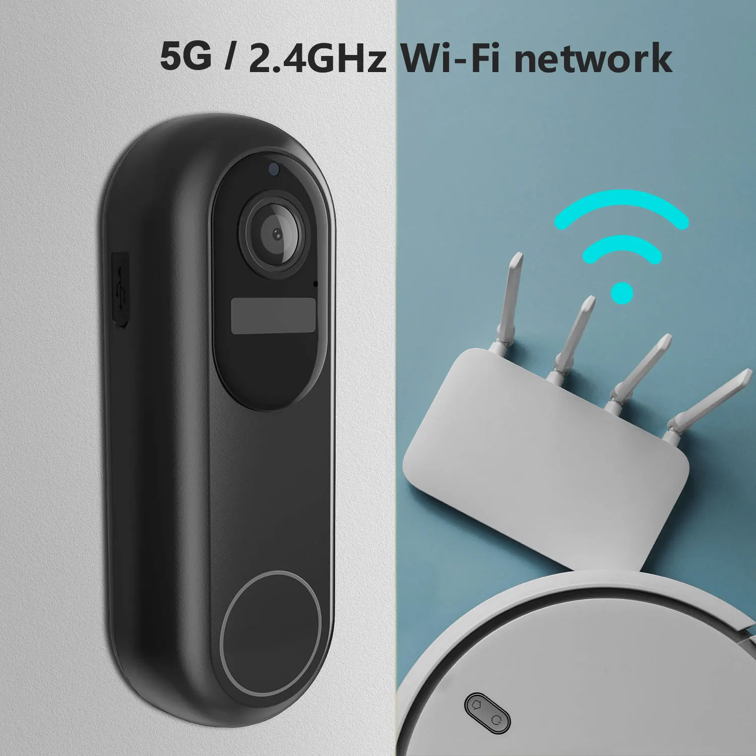 Tuya-telefone de porta doméstica inteligente à prova d'água, vídeo duplo WiFi, câmera campainha, 5G, 2,4 GHz, ao ar livre, IP68, interfone, sem fio, novo