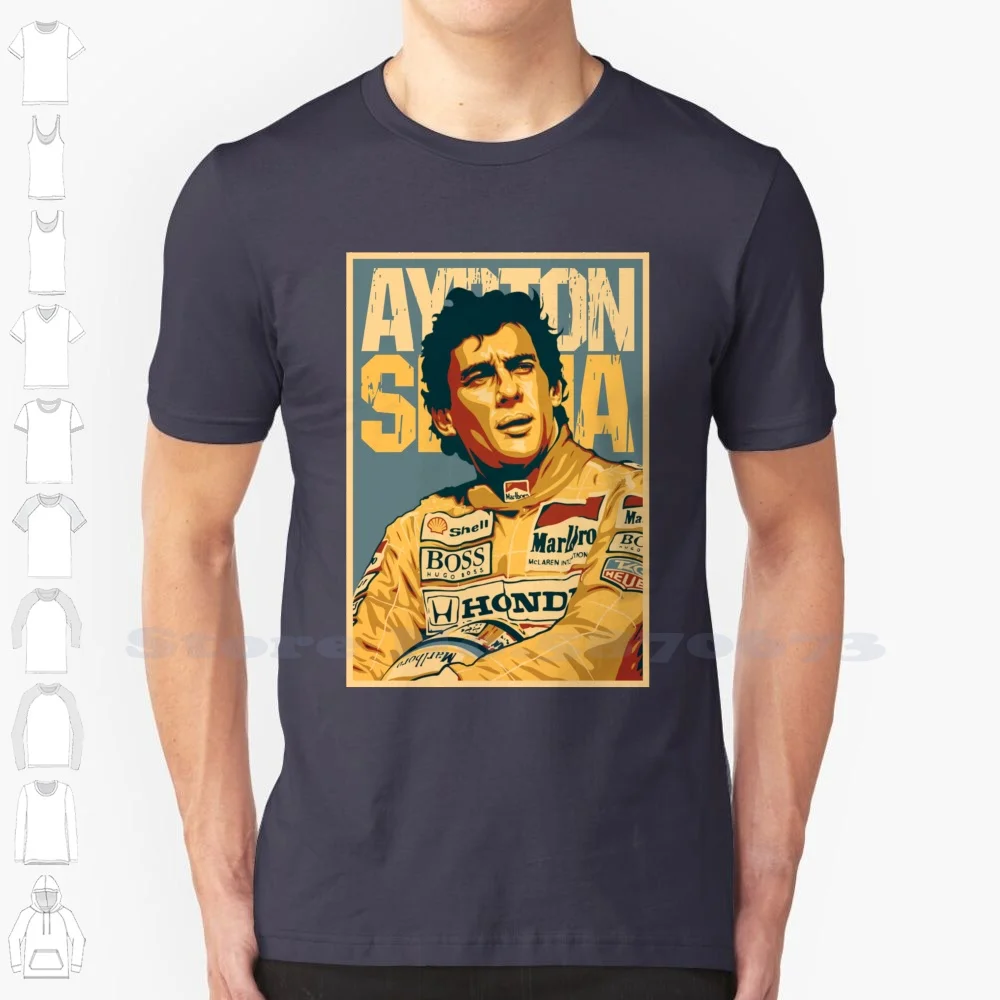 面白いtシャツayrton-senna式レースチャンピオンバージルグランドプリックス高品質カスタムホットセール