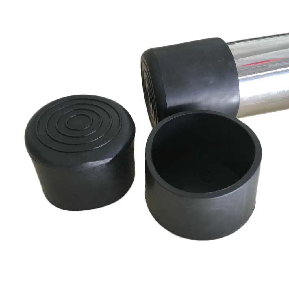 4 Stuks Black Pvc Rubber Stoel Tafel Voeten Pijp Tubing End Cover Caps Cap Bescherming Vloer 22/25/28/30/35/38/40/42Mm