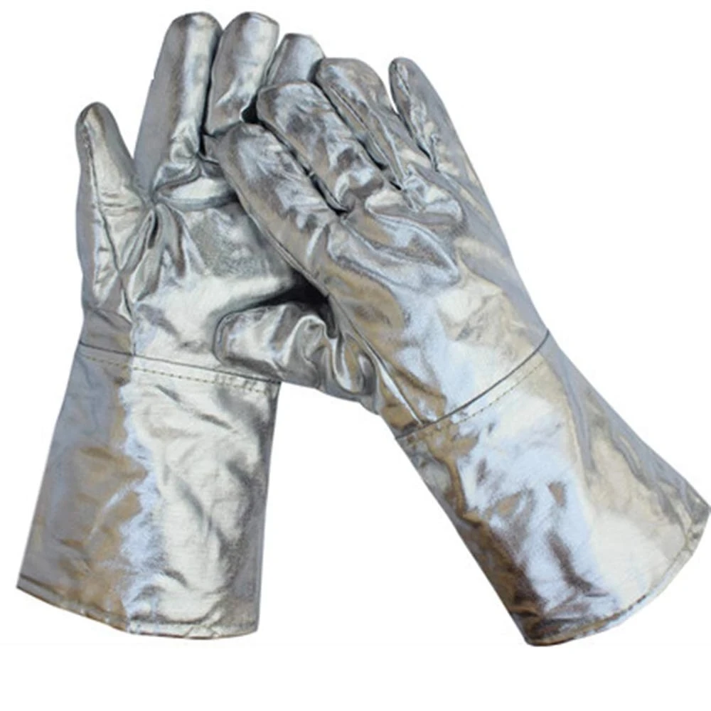 

High Temp Heat Resistant Aluminized Safety Welding Work Gloves 38cm / 14.96" Oven Mitt