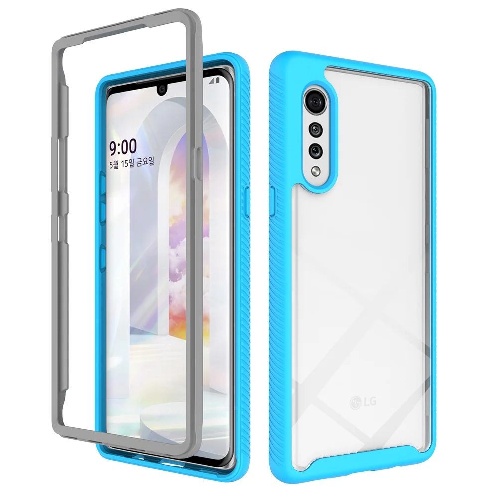 Hybrid Rugged Armor Shockproof Phone Case For LG Velvet 5G G9 V60 G8 V50s G8X ThinQ Soft TPU Frame Transparent Back Cover Fundas