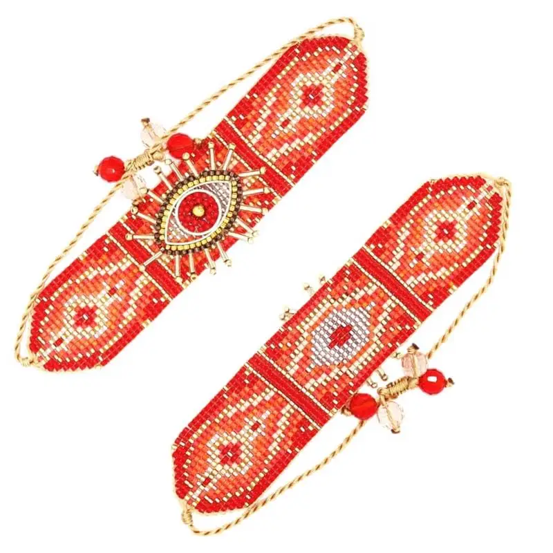 ZHONGVI Evil Eye Bracelet For Women Trendy Jewelry MIYUKI Lucky Pulseras Mujer Moda 2020 Unique Bracelets Handmade Loom Woven
