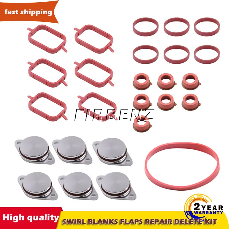 6x33mm FOR BMW 3 5 6 series,X5 X6,Egine M57 SWIRL BLANKS FLAPS REPAIR DELETE KIT 11617790198 11612246945 11617800585 11612245439