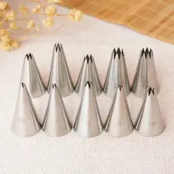 #13~#22 Open Star Icing Nozzle Stainless Steel Small Size Piping Cake Decorating Tips Royal Pastry Tip Tools Bakeware