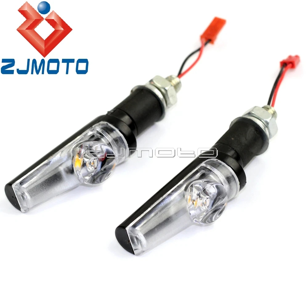 Motorcycle 8mm Amber Light LED Turn Signals For BMW Yamaha Honda Suzuki Kawasaki Custom Blinkers Turn Indicators