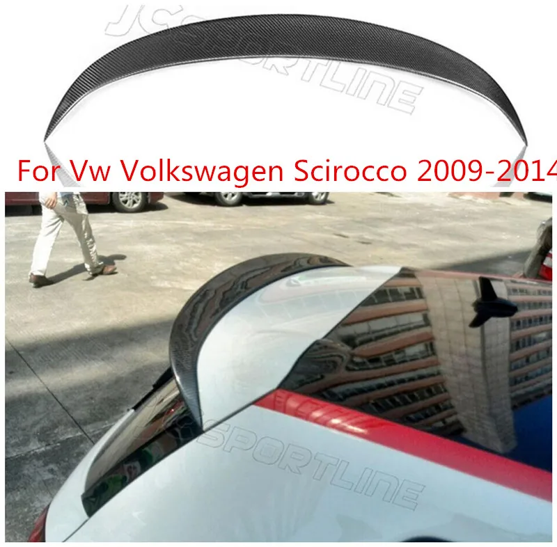 Carbon Fiber Car Rear Wing Trunk Lip Spoilers Fits For Vw Volkswagen Scirocco 2009-2014