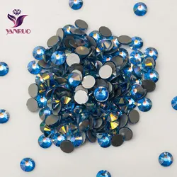 YANRUO Light Sapphire AB (211AB) Non Hotfix Flatback Rhinestones Crystal Glass Cristal Dance Dresses Beads for Artistic gymnasti