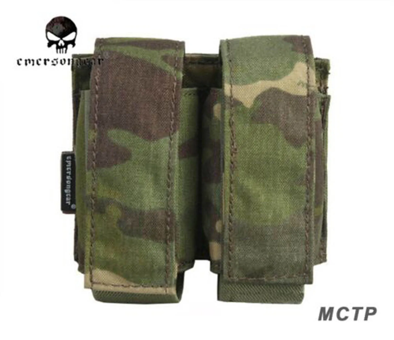 Emersongear-LBT Style Double Pouch Combat Molle Magazine Pouch, AOR2 EM6366, 40mm