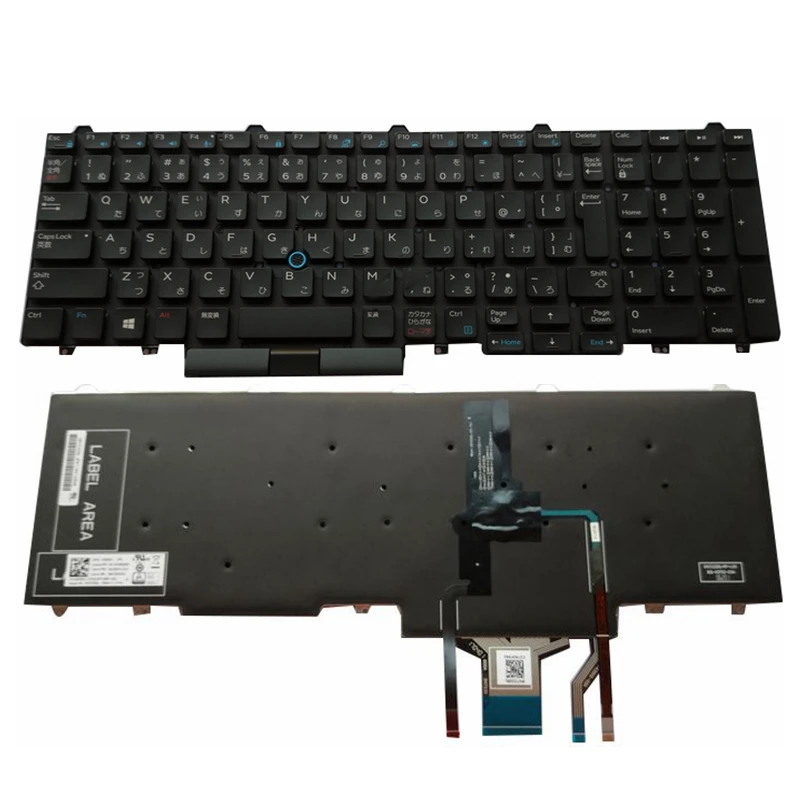 JA JP Laptop Keyboard FOR Dell Latitude 5550 5580 E5550 E5570 E5580 Borderless with pointing stick with backlight