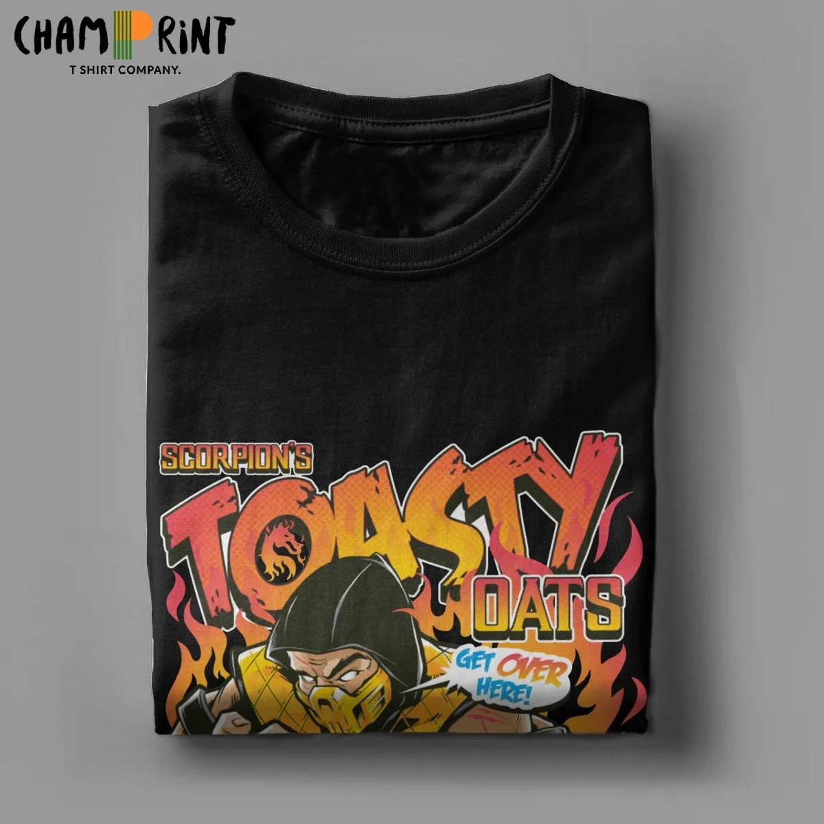 Toasty Oats T-Shirts for Men Mortal Kombat Scorpion T Shirts Mk11 Retro Arcade Game Leisure Pure Cotton Tees New Arrival Clothes