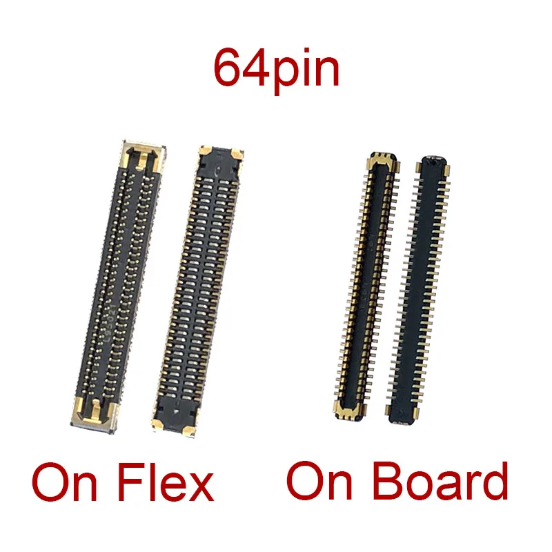 10Pcs 64Pin LCD Display Screen FPC Connector On Motherboard For Samsung Galaxy NOTE9 N960 N960F Fold W2020 F907N F900U F9000 W20